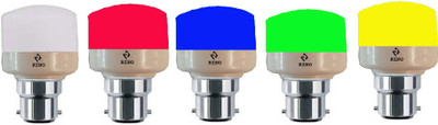 rino 0.5 W Basic Standard B22 LED Bulb(Multicolor, Pack of 5)