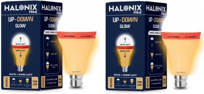 HALONIX 10 W Round B22 D Decorative Bulb(White, Yellow, Pack of 2)