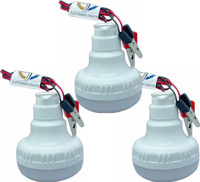 Electronics Crafts 10 W Basic Round 2 Pin LED Bulb(White, Pack of 3)