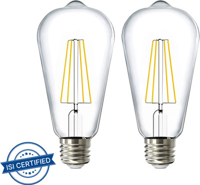 Homesake 4 W Basic Standard E27 LED Bulb(Yellow, Pack of 2)