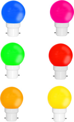 Fybros 0.5 W Color Changing Decorative B22 LED Bulb(Multicolor, Pack of 6)