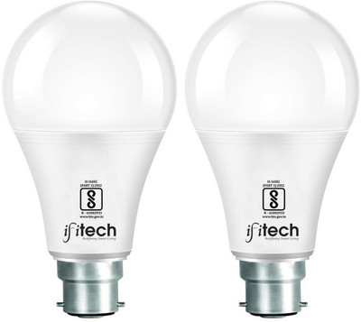 IFITech 5 W Motion Sensor Round B22 LED Bulb(White, Pack of 2)