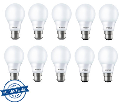 Wipro 3 W Basic Standard B22 LED Bulb(Yellow, Pack of 10)