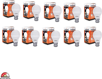 AVINDRA 9 W Basic Round B22 LED Bulb(White, Pack of 10)