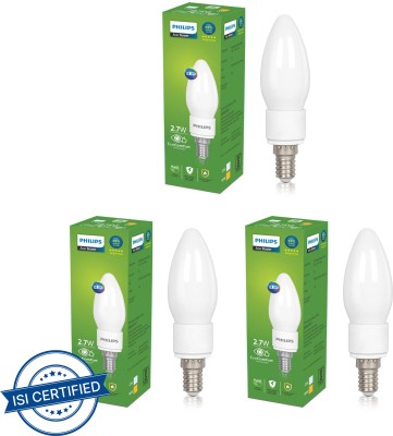 PHILIPS 2.7 W Candle E14 LED Bulb(Yellow, Pack of 3)