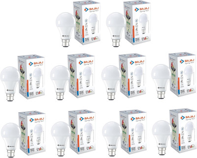 BAJAJ 7 W Basic Round B22 LED Bulb(White, Pack of 10)