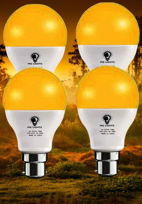 mg lights 5 W Basic Arbitrary B22 LED Bulb(Yellow, Pack of 4)