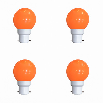 Camco 0.5 W Eye Safety Compliance Round B22 D LED Bulb(Orange, Pack of 4)