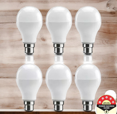 Dunagiri 9 W Basic Standard B22 D LED Bulb(White, Pack of 6)