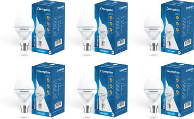 Crompton 12 W Color Changing Round B22 LED Bulb(White, Pack of 6)