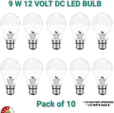 AP Source 9 W Basic Round B22 LED Bulb(White, Pack of 10)