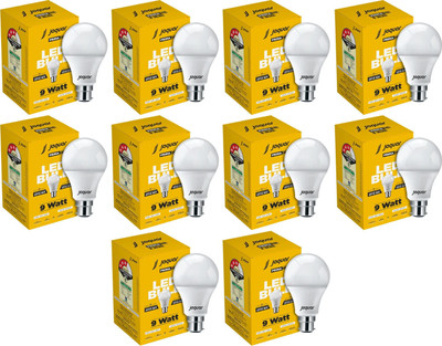 Jaquar 9 W Basic Standard B22 LED Bulb(White, Pack of 10)