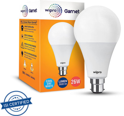 Wipro 26 W Basic Standard B22 LED Bulb(White)