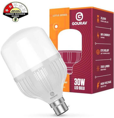 GOURAV 30 W Eye Safety Compliance Mushroom B22 LED Bulb(White, Pack of 2)