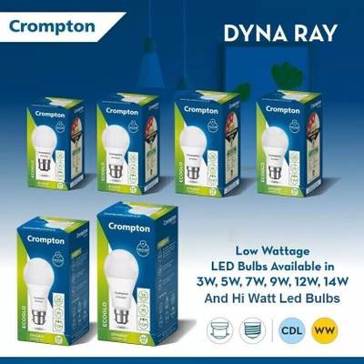 Crompton 12 W Basic Standard B22 LED Bulb(White, Pack of 8)