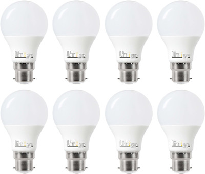 Litup 7 W Basic Standard B22 LED Bulb(White, Pack of 8)