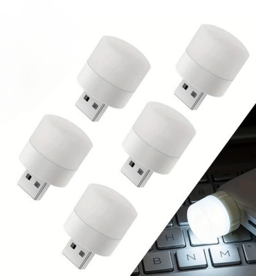 Luxurium decor 1 W Basic Round Plug & Play LED Bulb(White)