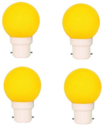 RKTIL 0.5 W Basic Round B22 Night Bulb(Yellow, Pack of 4)