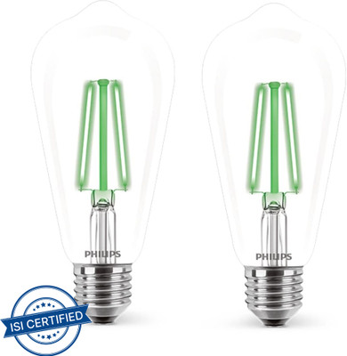 PHILIPS 4 W Basic Capsule E27 LED Bulb(Green, Pack of 2)