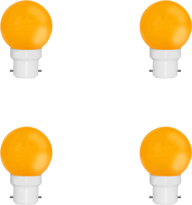 Fybros 0.5 W Basic Decorative B22 LED Bulb(Orange, Pack of 4)