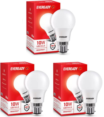 EVEREADY 10 W Basic Standard B22 LED Bulb(White, Pack of 3)
