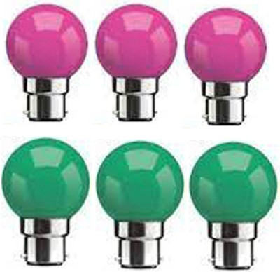 rino 0.5 W Basic Standard B22 LED Bulb(Multicolor, Pack of 6)
