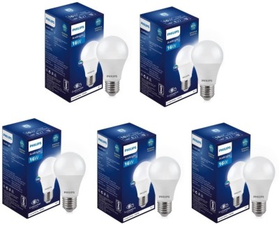 PHILIPS 16 W Round E27 LED Bulb(White, Pack of 5)