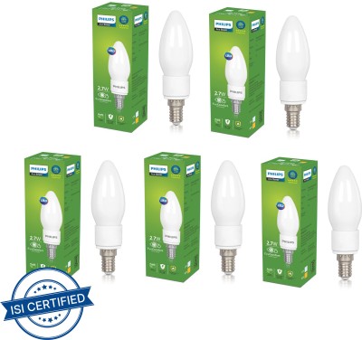 PHILIPS 2.7 W Candle E14 LED Bulb(White, Pack of 5)