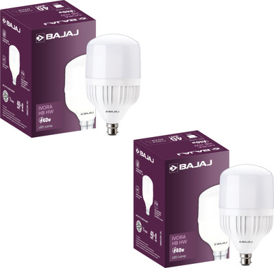 BAJAJ 40 W Basic Standard B22 LED Bulb(White, Pack of 2)