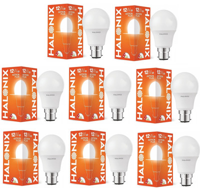 HALONIX 12 W Basic Round B22 LED Bulb(White, Pack of 8)