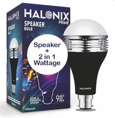 HALONIX 9W BLUETOOTH SPEAKER 9 W Round B22 LED Bulb  (White, Yellow)