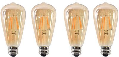 vibunt 4 W Basic Arbitrary E27 LED Bulb(Yellow, Pack of 4)