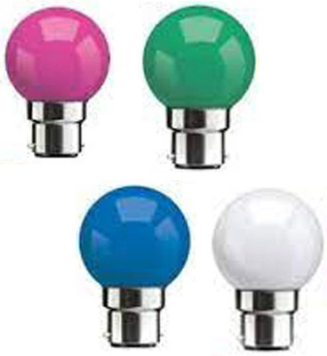 rino 0.5 W Basic Standard B22 LED Bulb(Multicolor, Pack of 4)