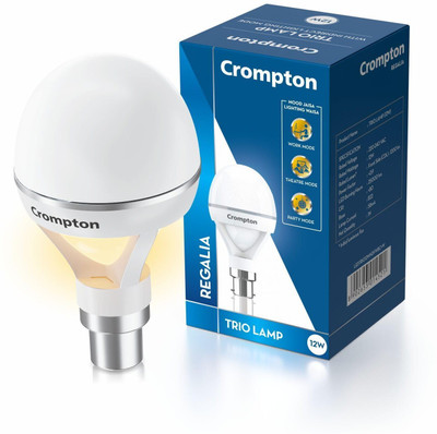 Crompton 12 W Basic Round B22 LED Bulb(Multicolor)