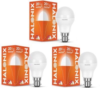 HALONIX 20 W Round B22 LED Bulb(White, Pack of 3)