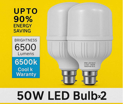 NEXON 50 W Basic Mushroom B22 LED Bulb(White, Pack of 2)