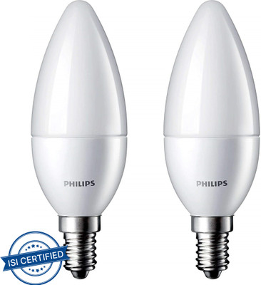 PHILIPS 4 W Basic Candle E14 LED Bulb(White, Pack of 2)