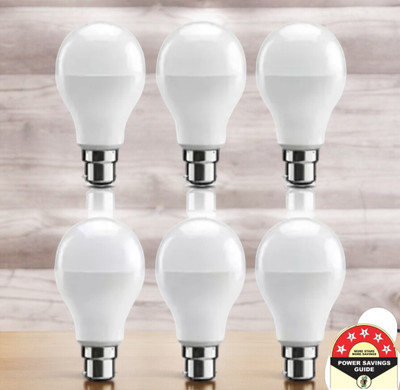 Dunagiri 9 W Basic Standard B22 D LED Bulb(White, Pack of 6)