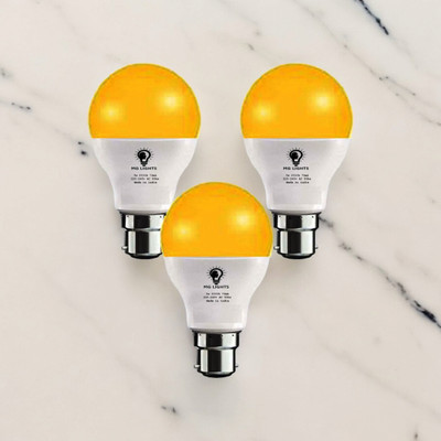 mg lights 5 W Basic Arbitrary B22 LED Bulb(Yellow, Pack of 3)