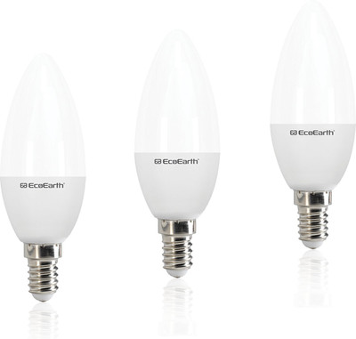 ECOEARTH 5 W Basic Candle E14 LED Bulb(White, Pack of 3)