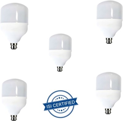 FINOLEX 50 W Round B22 LED Bulb(White, Pack of 5)