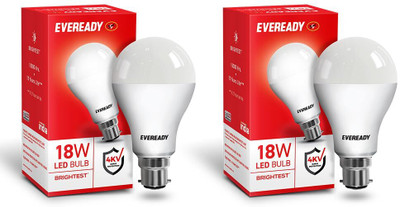 EVEREADY 18 W Basic Standard B22 LED Bulb(White, Pack of 2)