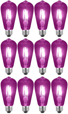 Baslash 4 W Basic Decorative E27 LED Bulb(Purple, Pack of 12)