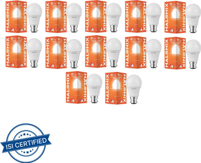 HALONIX 10 W Basic Round B22 LED Bulb(White, Pack of 12)