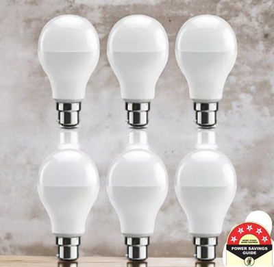 Dunagiri 9 W Basic Standard B22 D LED Bulb(White, Pack of 6)