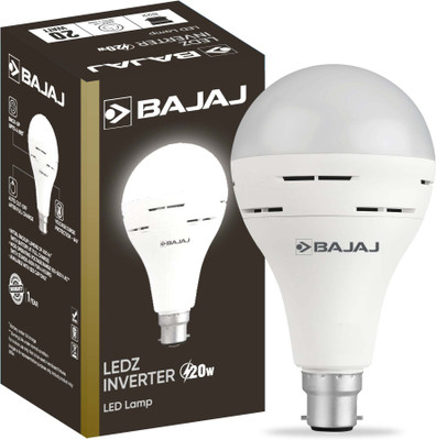 BAJAJ 20 W Inverter Round B22 LED Bulb(White)