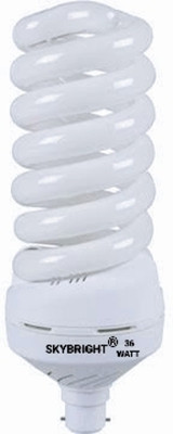 skybright 36 W Basic Round B22 CFL Bulb(White, Pack of 2)