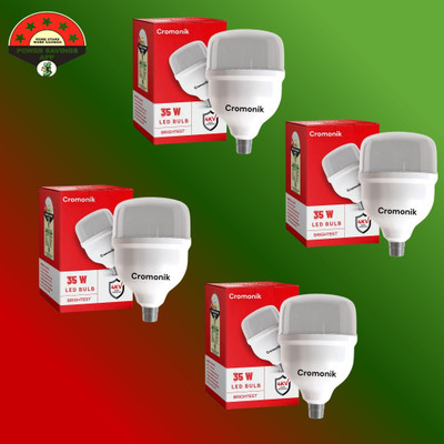 Cromonik 35 W Inverter Round B22 D LED Bulb(White, Pack of 4)