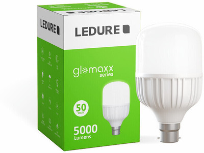 Ledure 50 W Basic Round B22 LED Bulb(White)