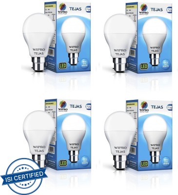 Wipro 7 W Standard B22 LED Bulb(White, Pack of 4)